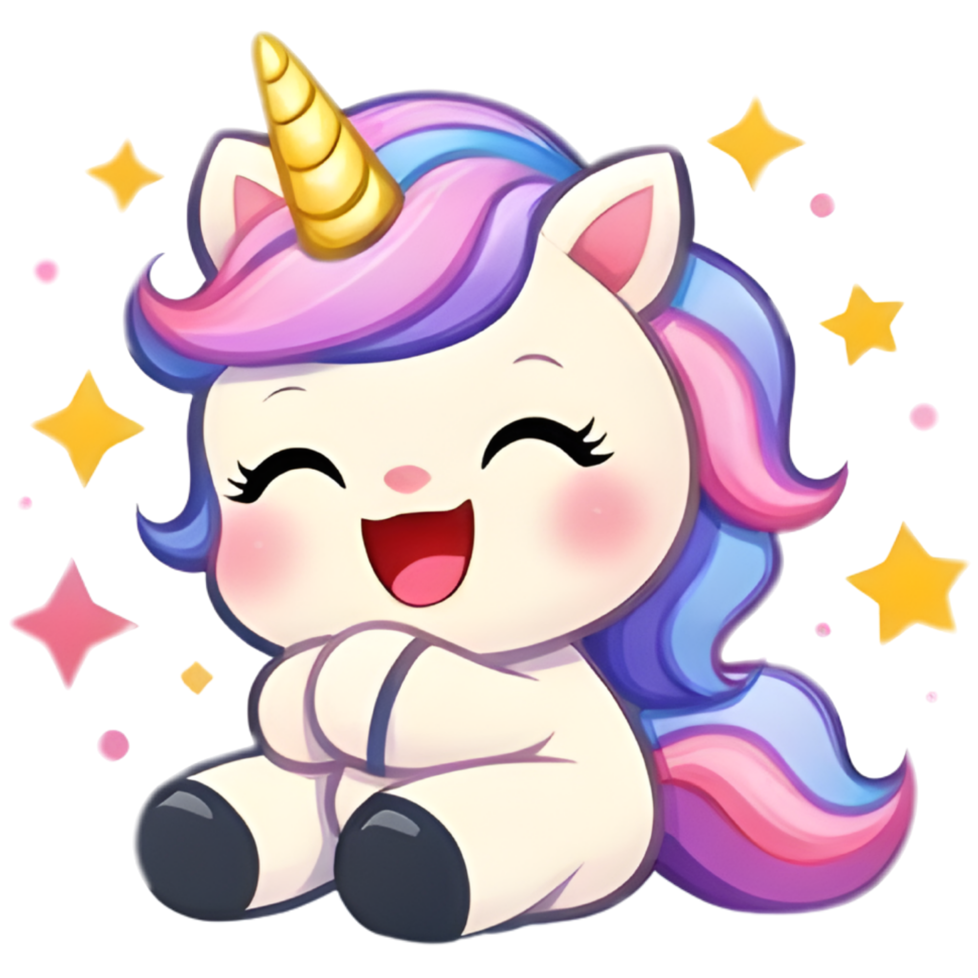 Smiling Rainbow Unicorn Unicorn Icon