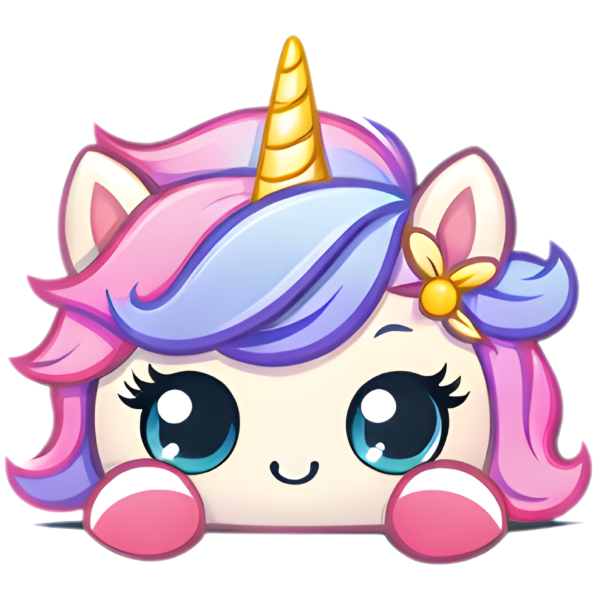 Sparkly Baby Unicorn Face Unicorn Icon