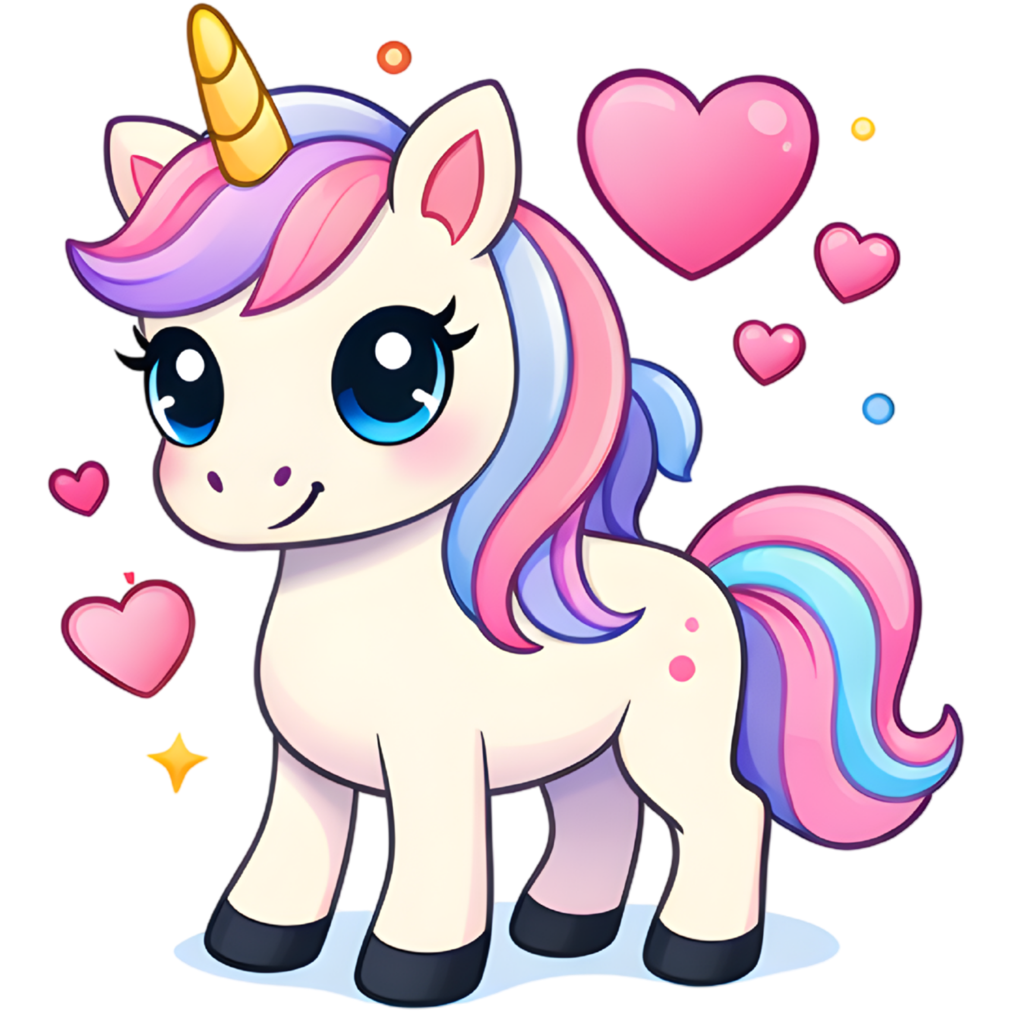 Standing Rainbow Unicorn Unicorn Icon