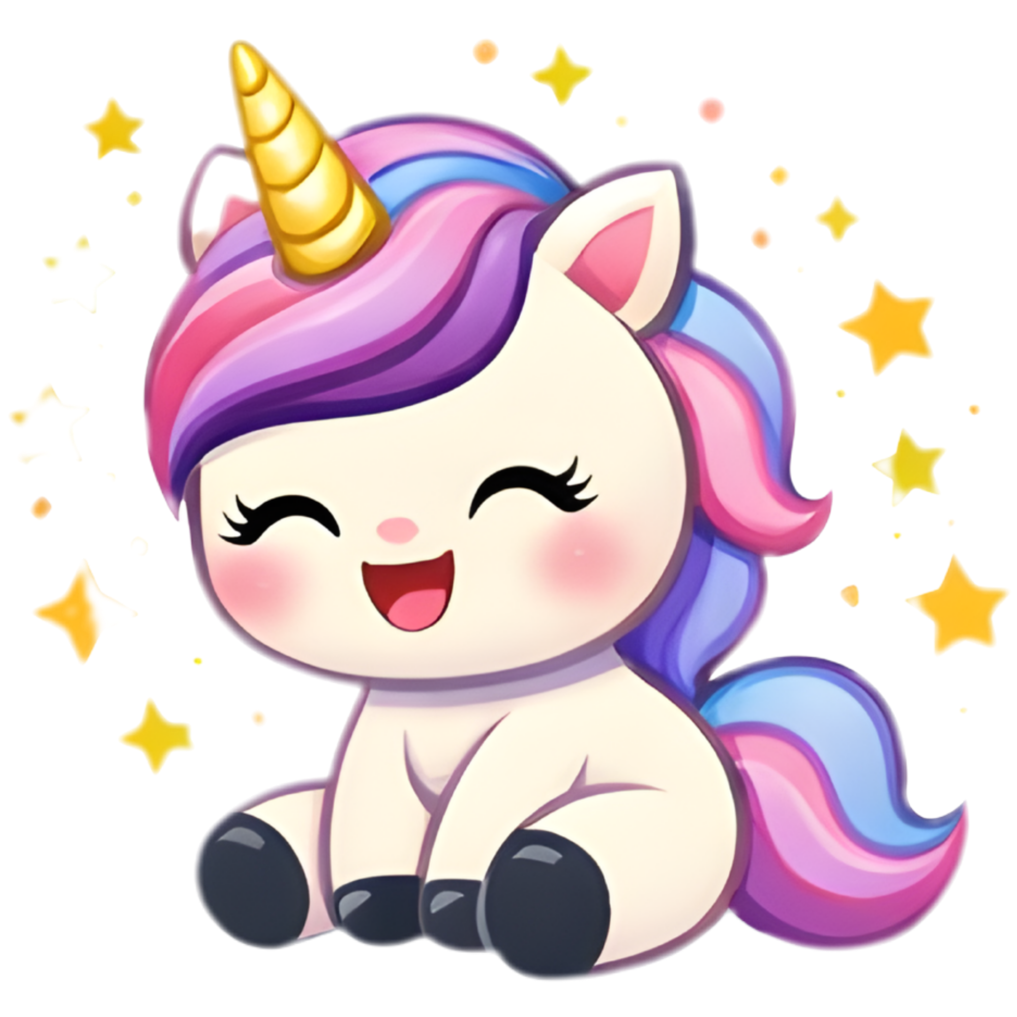 Winking Pastel Unicorn Unicorn Icon