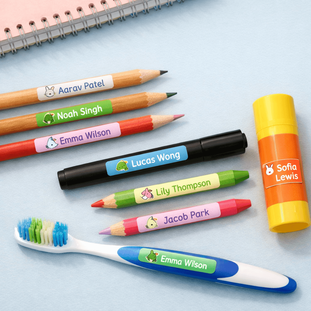 Kids Waterproof Pencil Thin Name Labels - Image 2