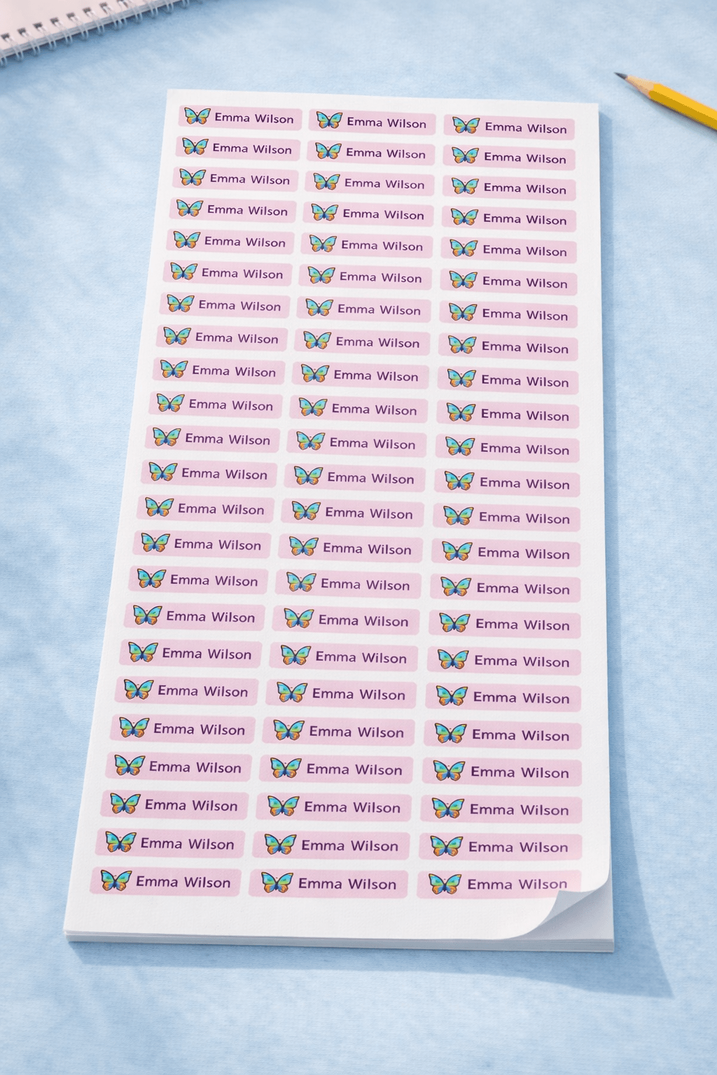 Kids Waterproof Pencil Thin Name Labels