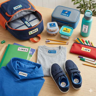 Back-to-School Kids Name Labels Combo Pack
