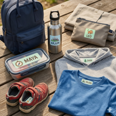 Camp & Travel Kids Name Labels Combo Pack