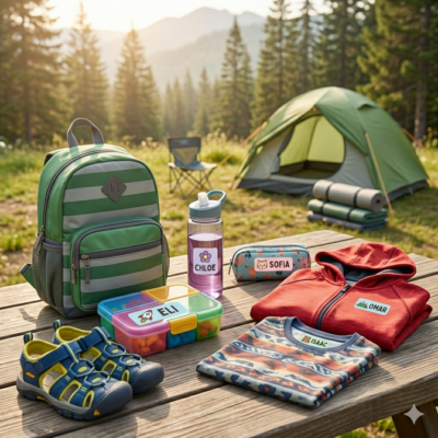 Camp & Travel Kids Name Labels Combo Pack