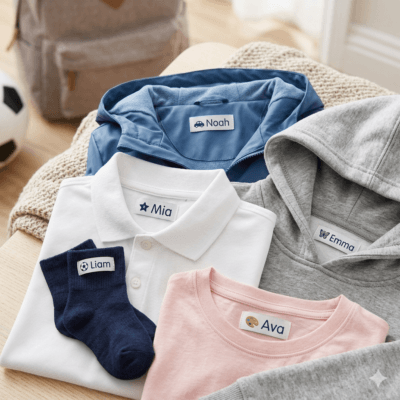 Kids Iron-On Clothing Name Labels