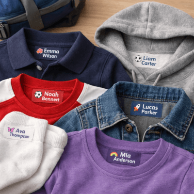 Kids Iron-On Clothing Name Labels