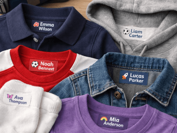 Kids Iron On Clothing Name Labels by BunnyTagz