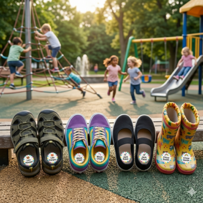 Polka Dot Kids Shoe Name Labels