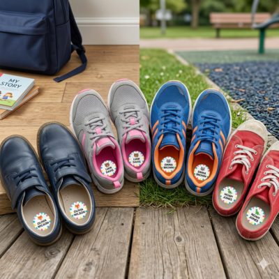 Polka Dot Kids Shoe Name Labels