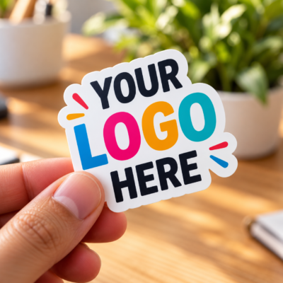 Custom die-cut business logo sticker