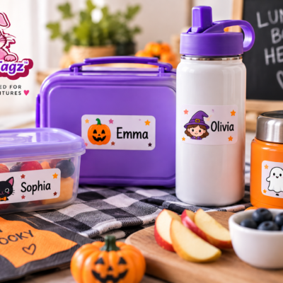 Halloween Mini Essentials – Kids Halloween Name Labels by BunnyTagz