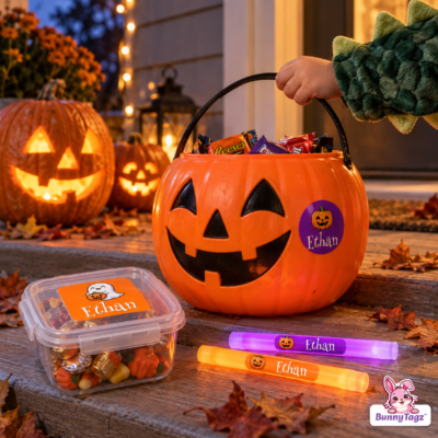 Halloween Mini Essentials – Kids Halloween Name Labels by BunnyTagz